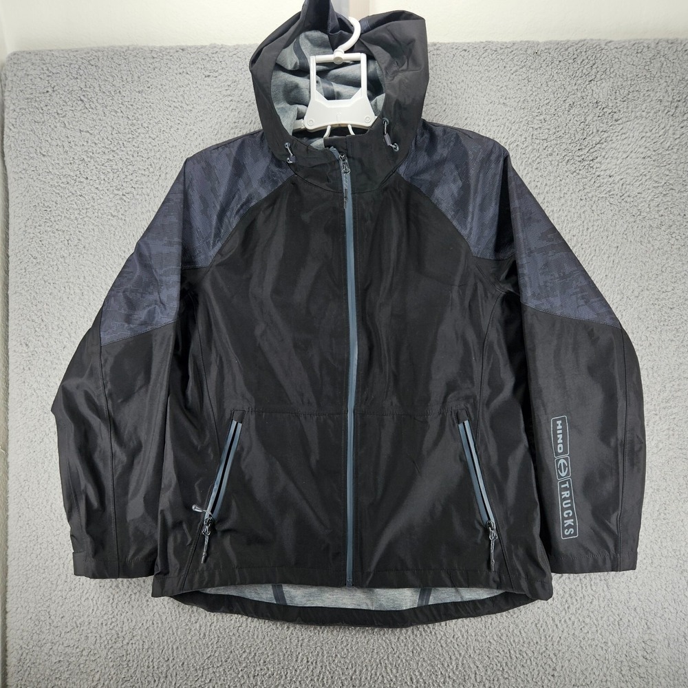 Elevate Womens Black Hino Trucks Hooded Softshell Jacket Large Camo Trim
